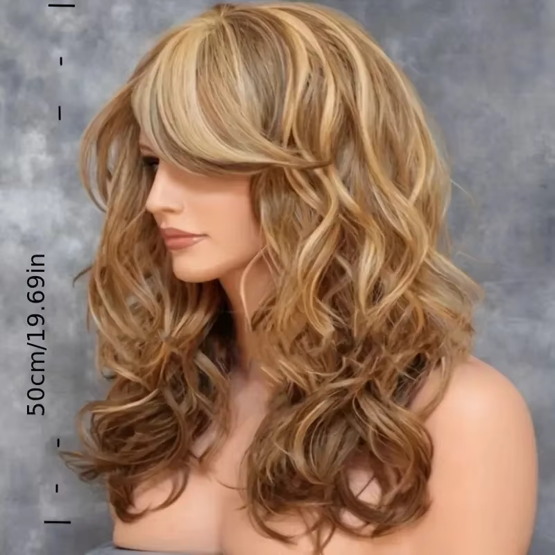 Perruques de cheveux longs ondulés pour femmes