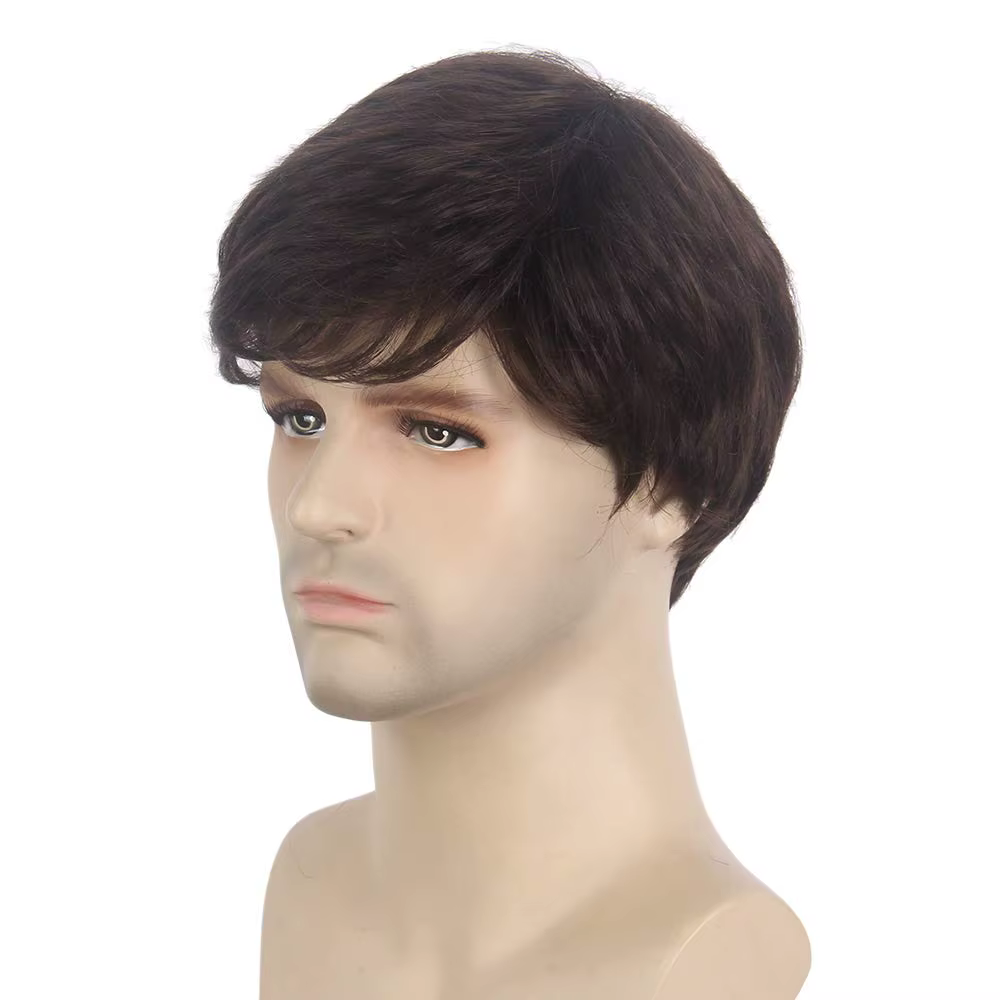 Perruque marron pour hommes