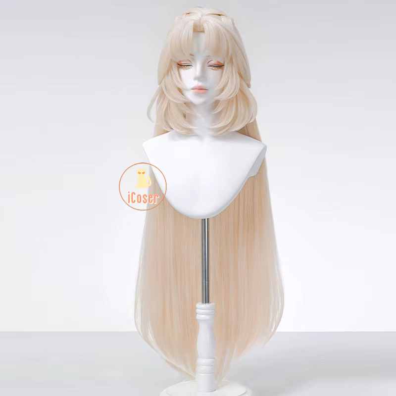 Genshin Impact Nicole Reeyn Cosplay perruque cheveux longs blonds Hexenzirkel carnaval fête d'halloween pour femmes filles accessoires de jeu de rôle Cos