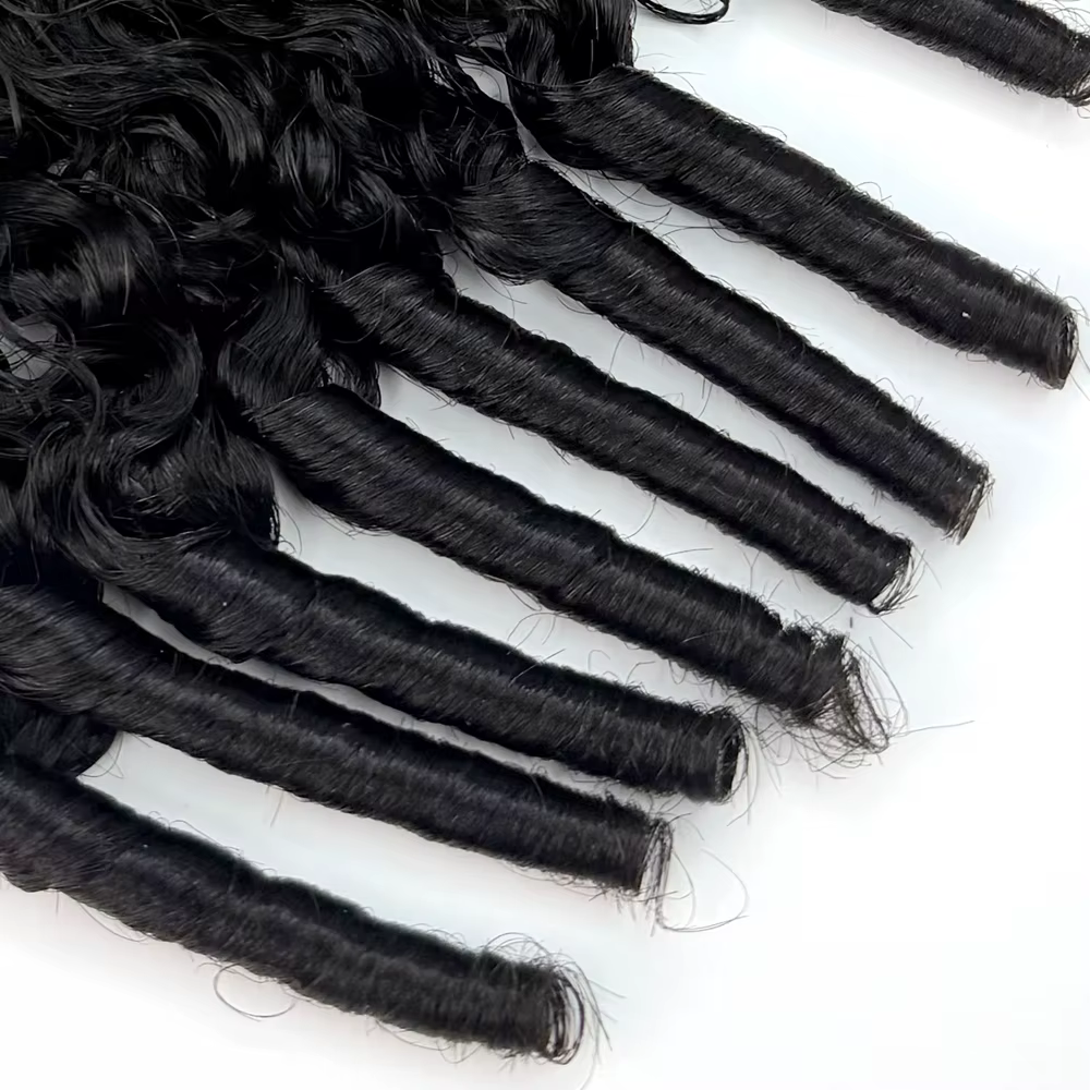 Extensions de cheveux humains bouclés style birman, pré-bouclées, pour femmes noires, cheveux sans nœuds pré-séparés pour tressage