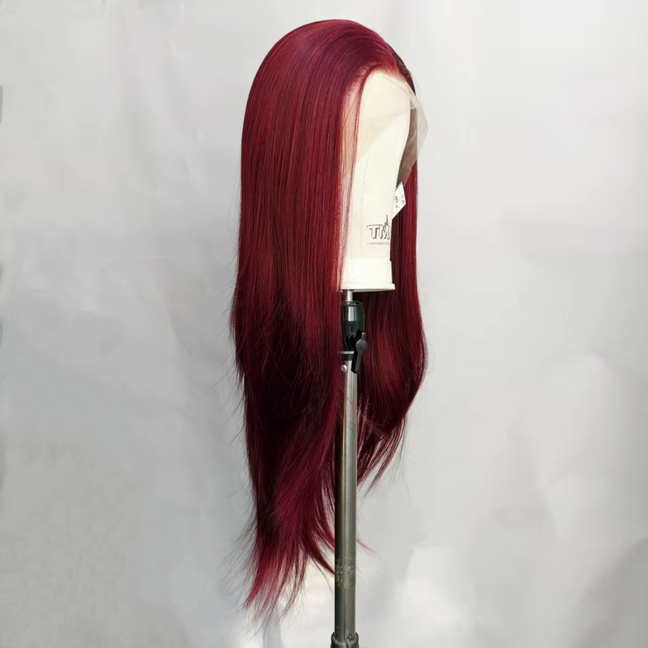 Perruque Lace Front Rouge Vin Pré-Pluckée