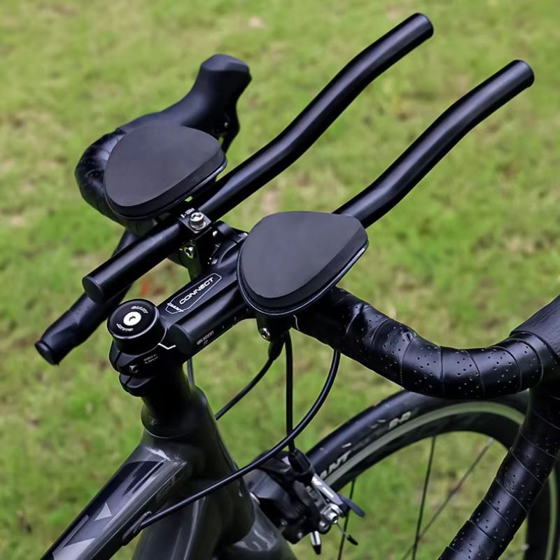 Extension de guidon de vélo en aluminium pour triathlon, aérobars, tri-bars, poignées de repos pour VTT