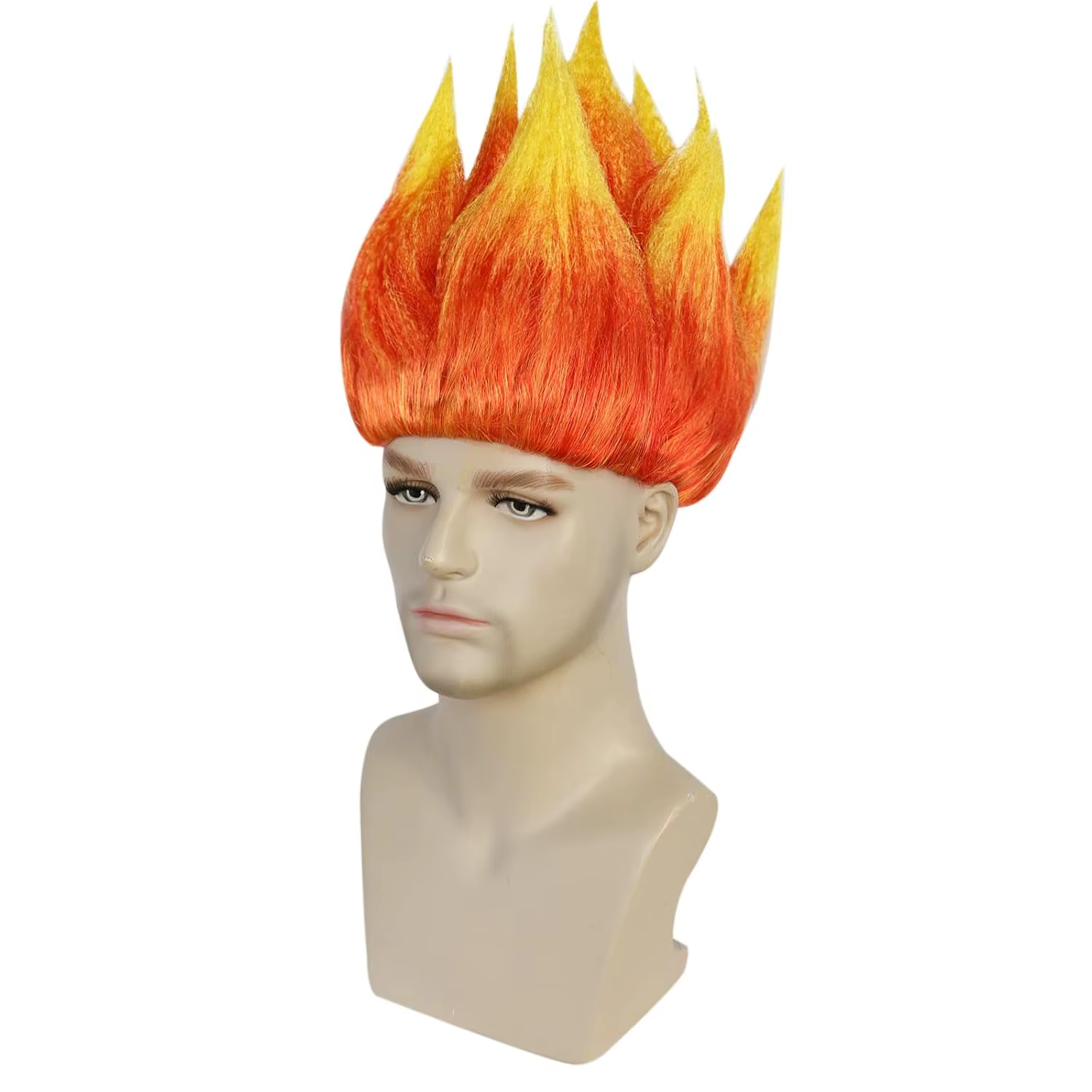 ANOGOL feu perruque flamme Orange hérissé