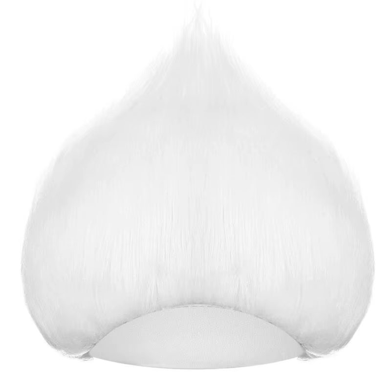 Perruque de troll synthétique colorée et moelleuse à pointes