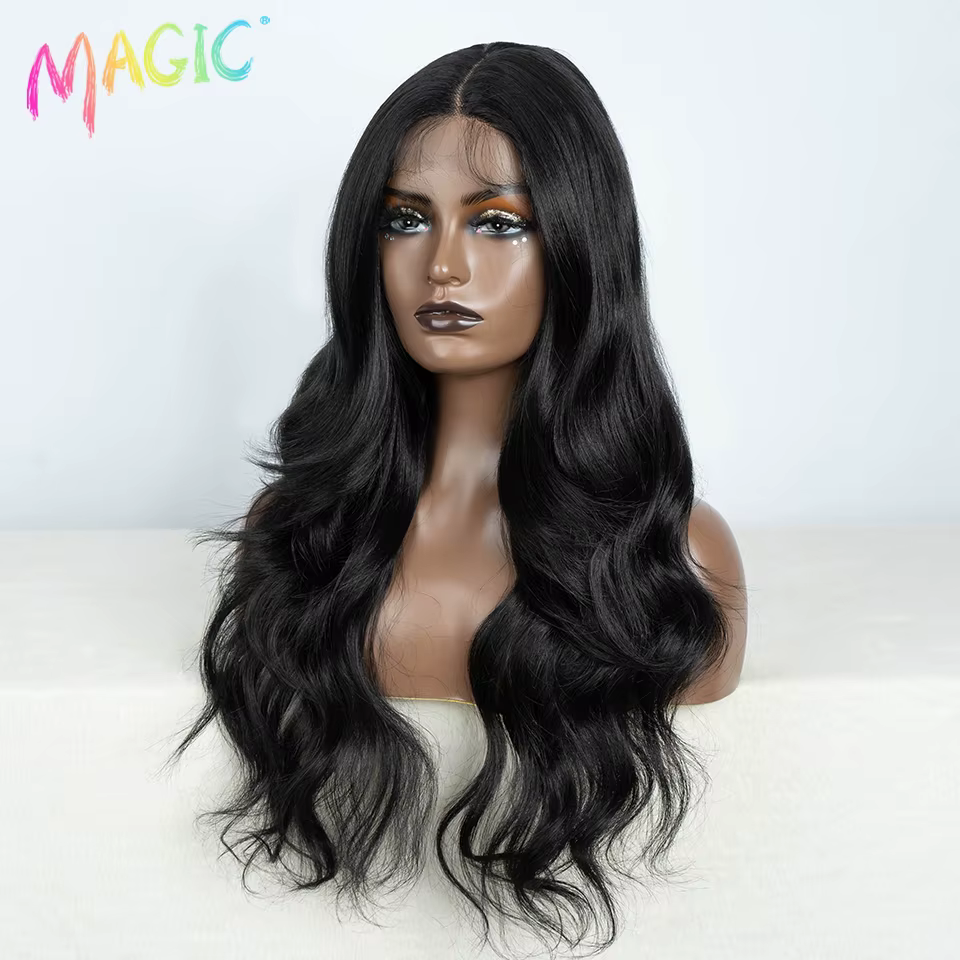 Magic-Perruque Lace Front Wig Body Wave synthétique pour femme