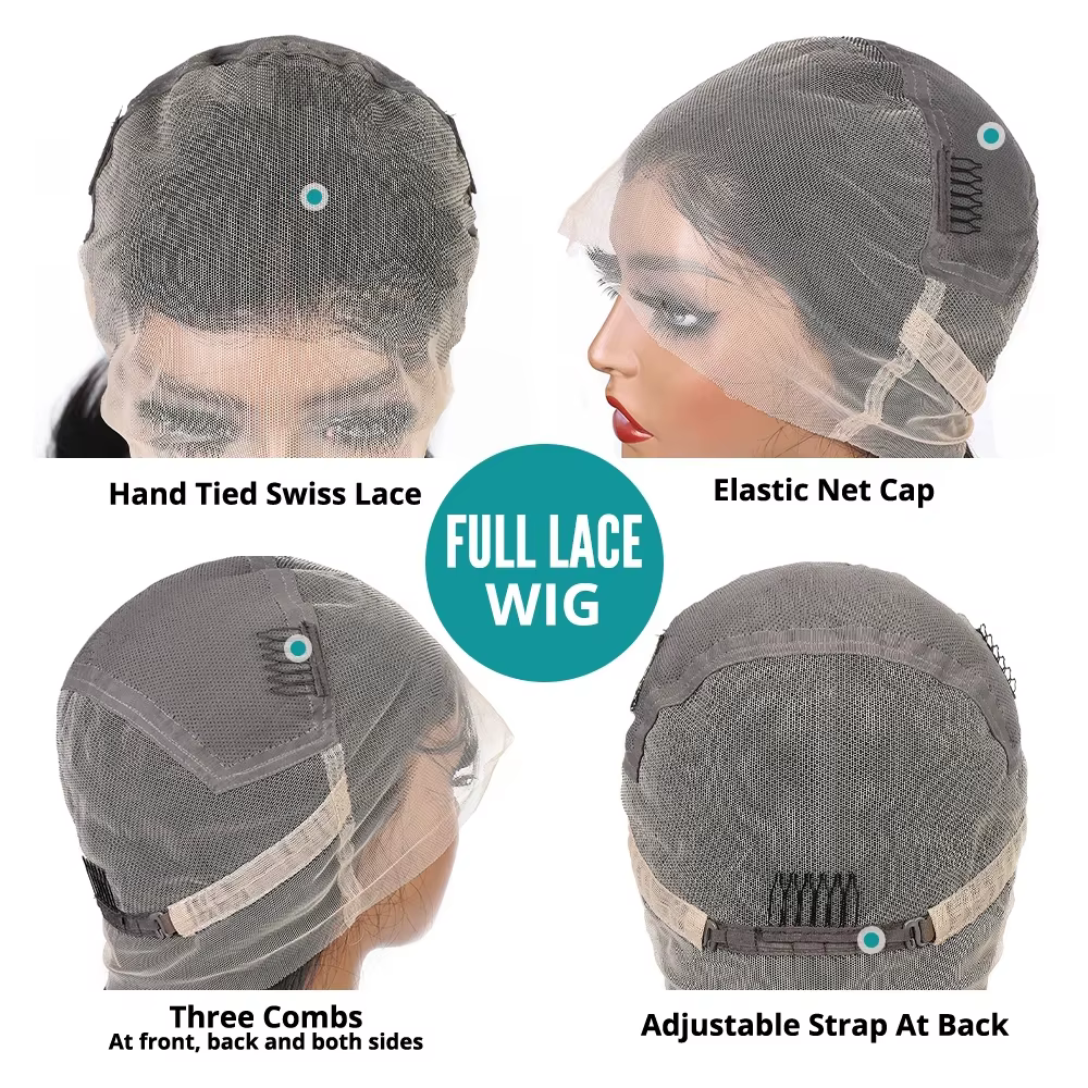 Perruques Full Lace en cheveux humains pour femmes