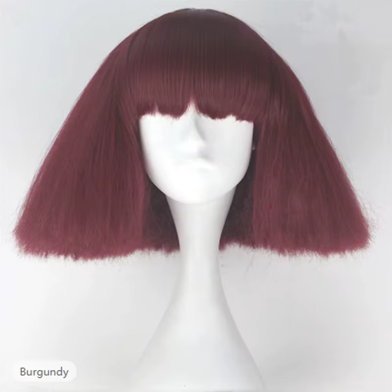 HAIRJOY Lady Gaga Cosplay perruques droite Bob court brun foncé argent gris blond