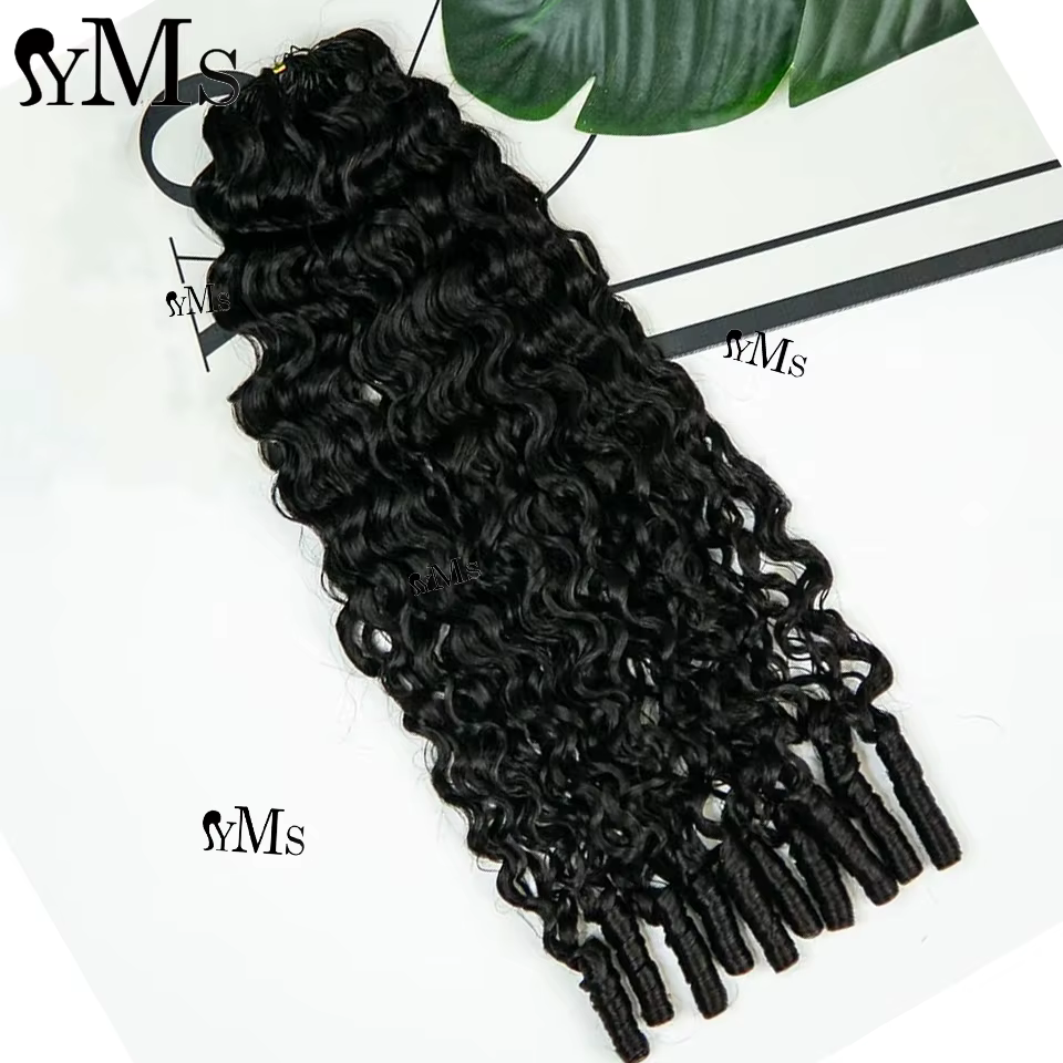 YMS 3C4A birman bouclés Invisible Crochet Extension de cheveux