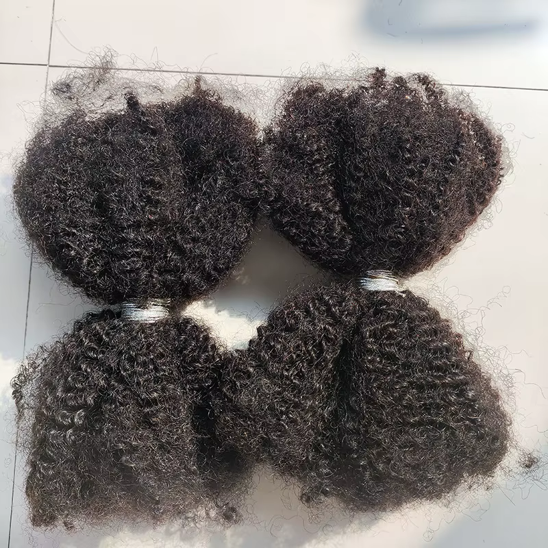 Cheveux humains 4C Afro Kinky Bulk Premium de 18 pouces pour femmes