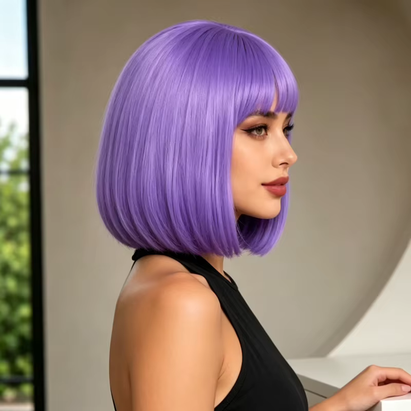 Perruque courte synthétique pour femme