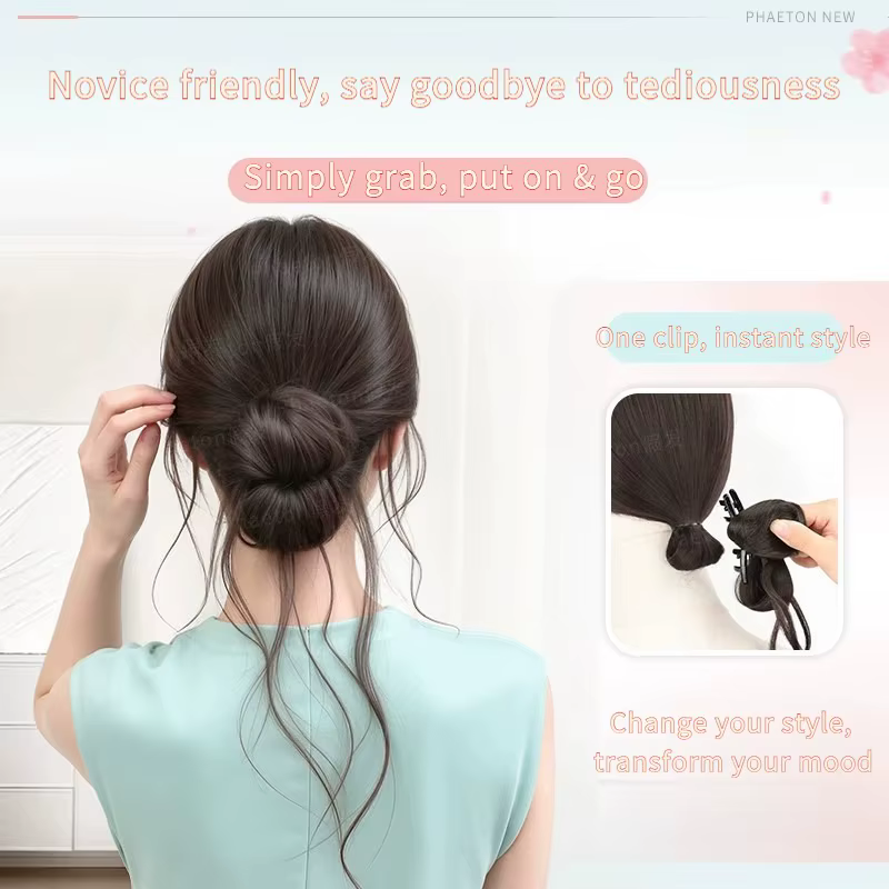 Chignon synthétique bouclé à clipser