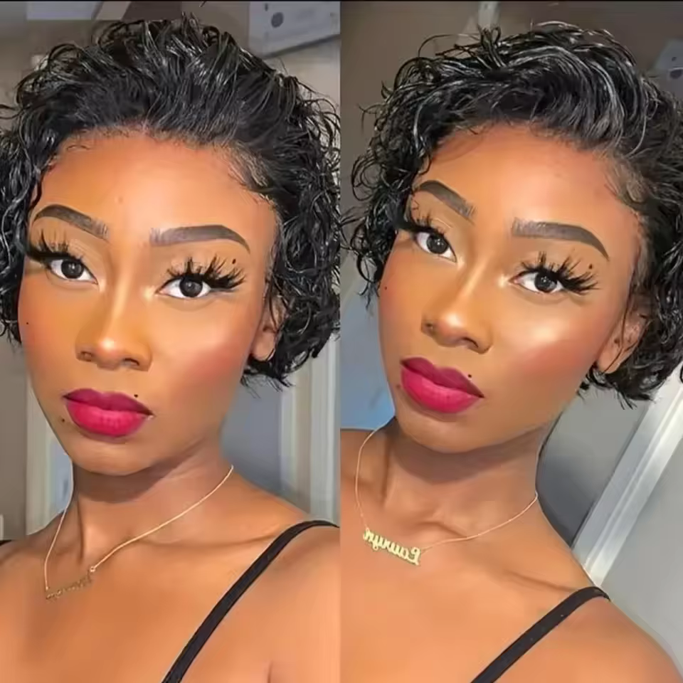 Perruque Pixie Cut en dentelle