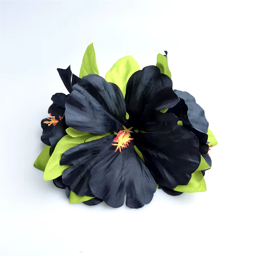 Pince à cheveux en forme de fleur d'hibiscus hawaïenne