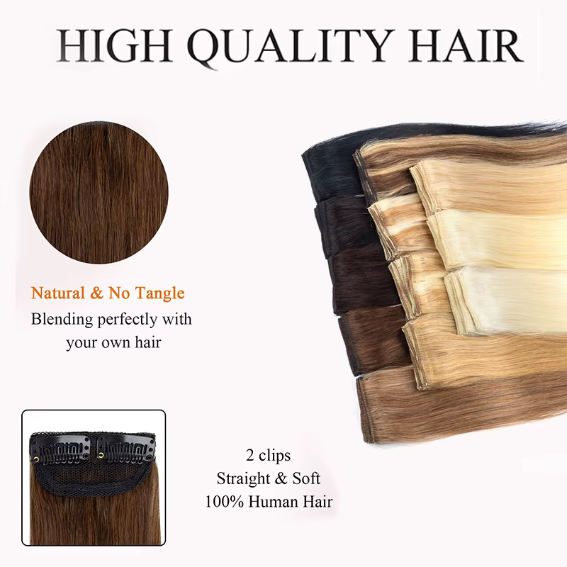 Extensions de cheveux naturels à clipser