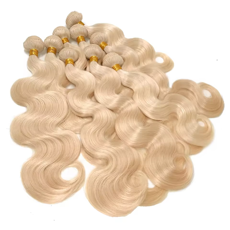 Tissage en lot brésilien 100% naturel Body Wave blond 613