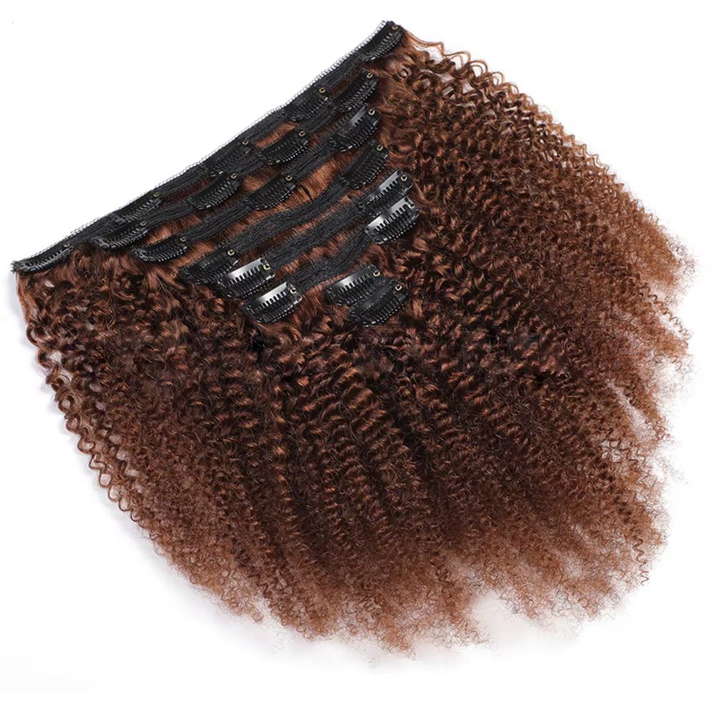 2 # 4 # Extensions de cheveux humains bouclés afro