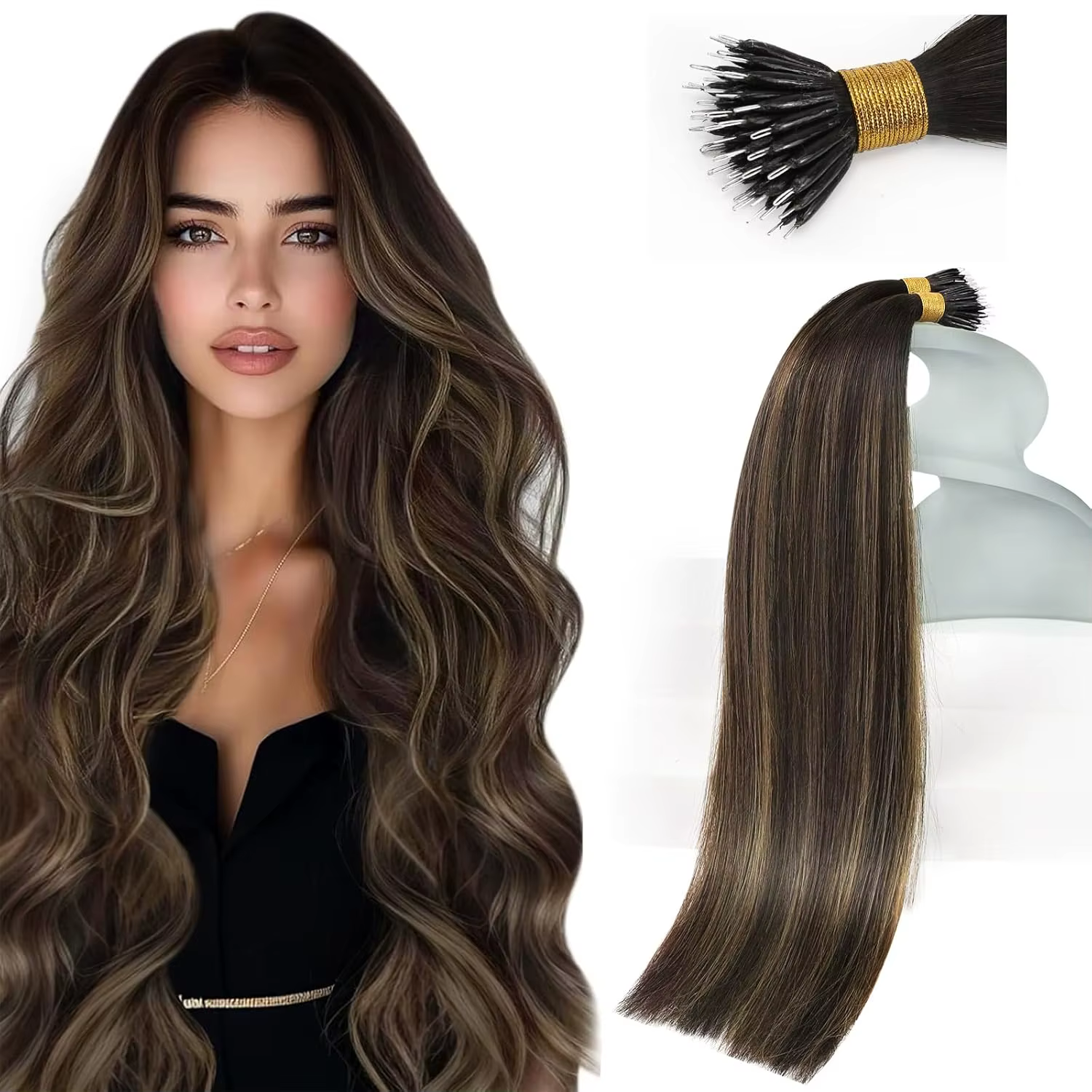Cheveux ensoleillés Nano anneau Extensions