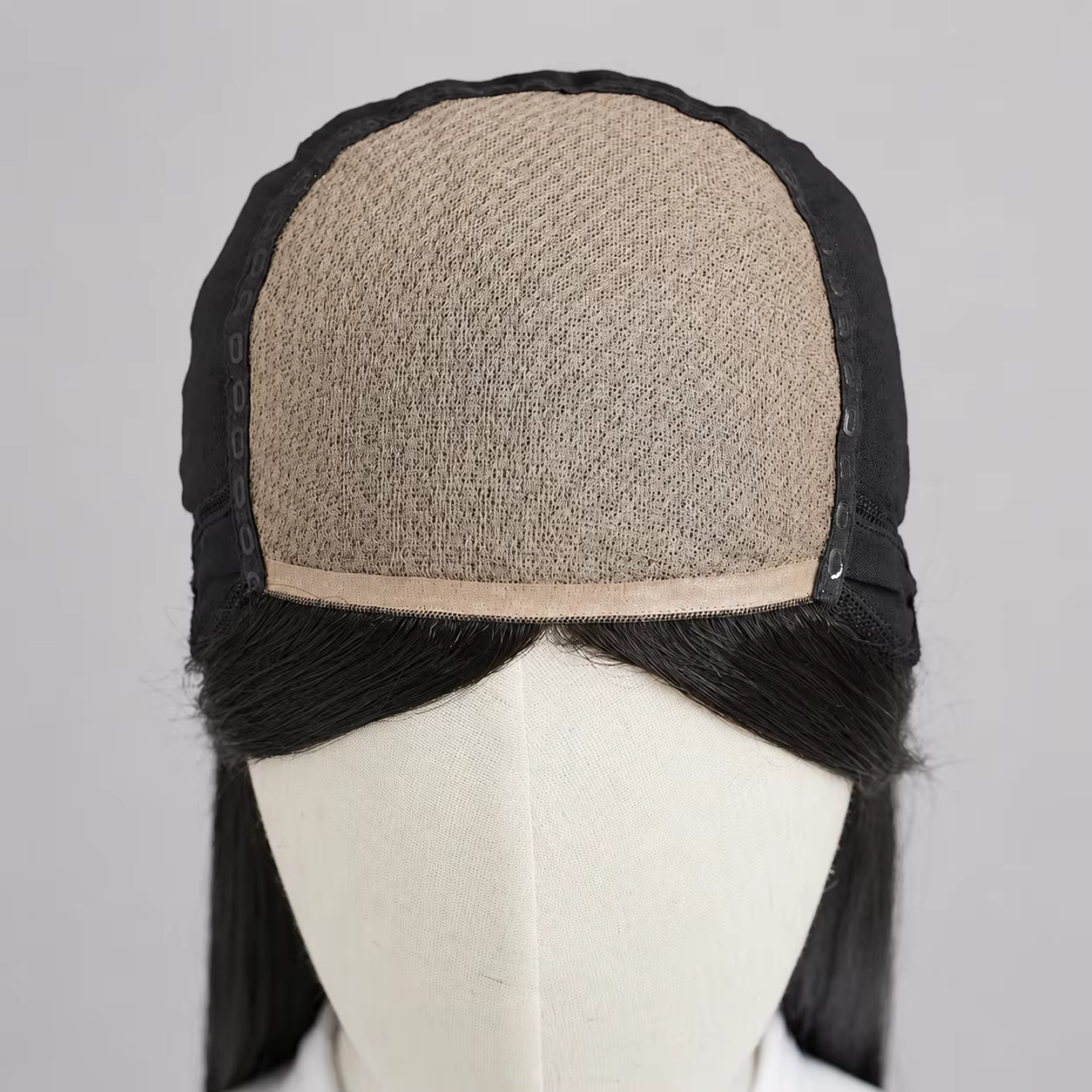 Perruque courte noire coupe pixie 6*6 avec base en soie et devant en PU