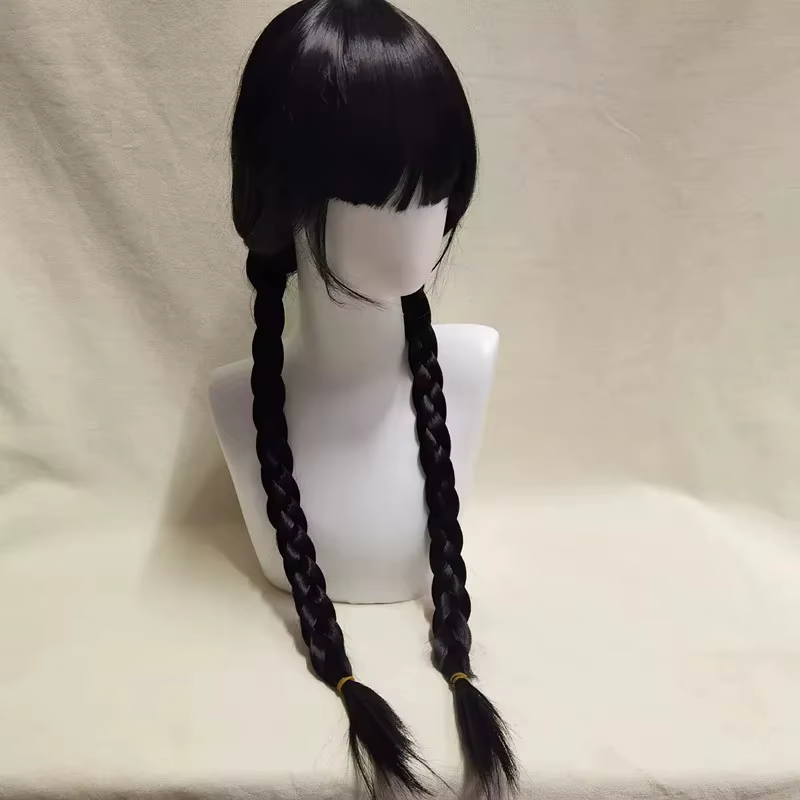 Perruque de Cosplay de la famille Addams
