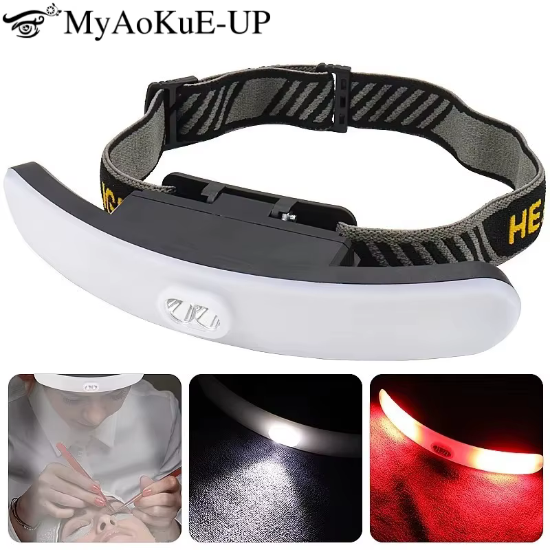 Lampe frontale Led pour Extension de cils, Recharge Usb, greffée, protection des yeux, sans ombre, pour Nail Art, maquillage, outil de beauté