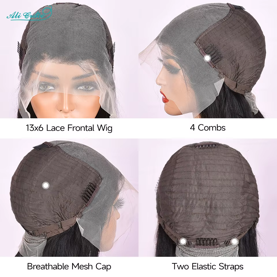 Perruque Lace Front Wig naturelle lisse-ALI GRACE