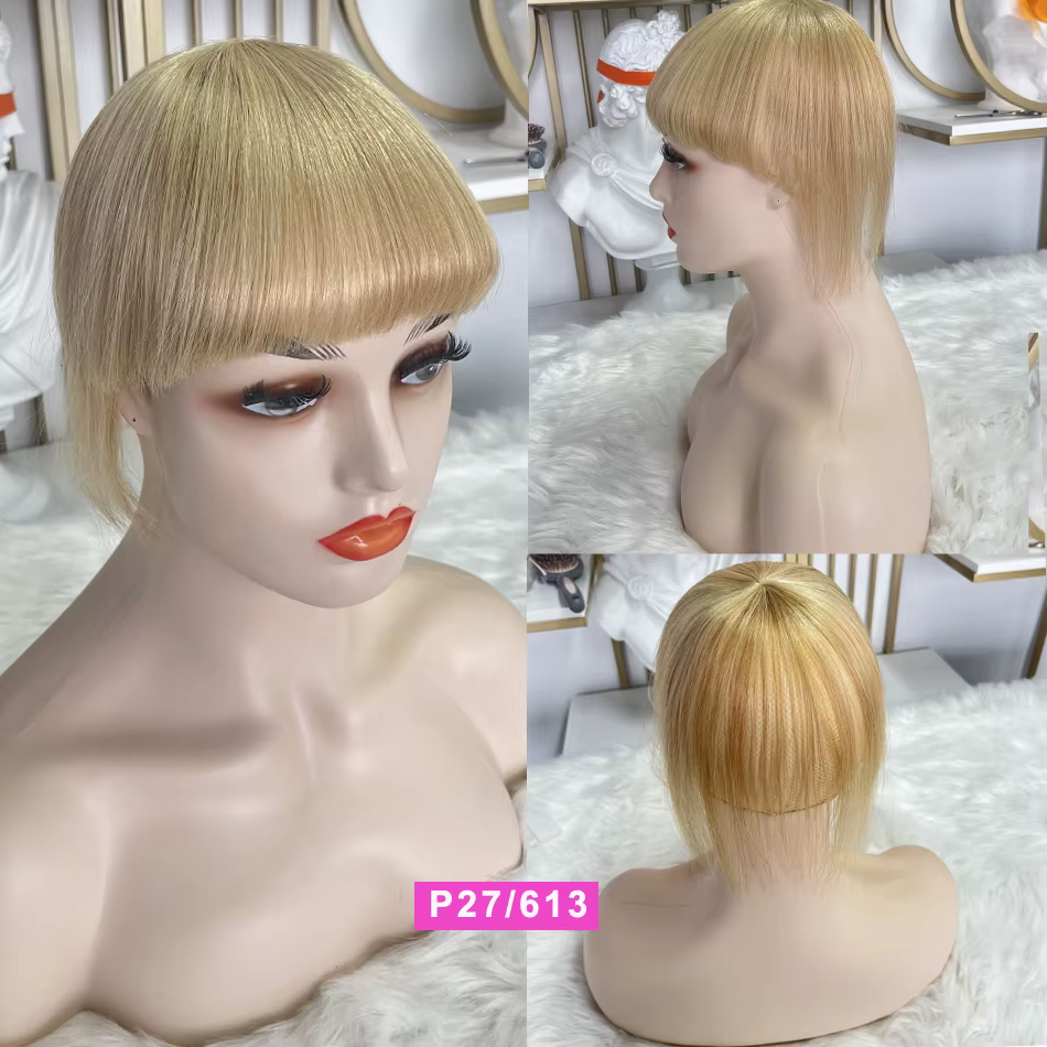 Clip de frange de cheveux humains