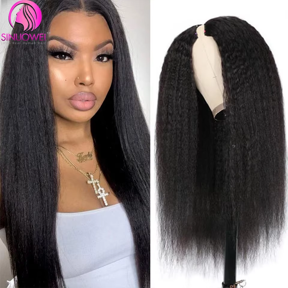 Perruque brésilienne en U/V 100 % cheveux humains