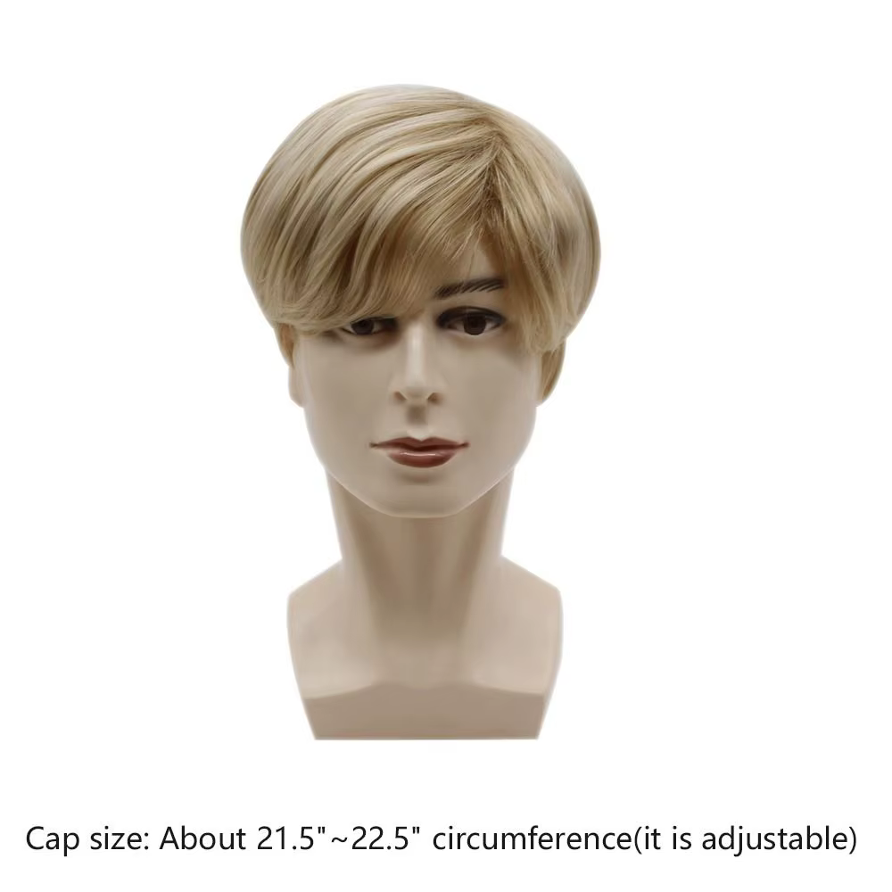 Perruque Synthétique Courte et Lisse pour Homme