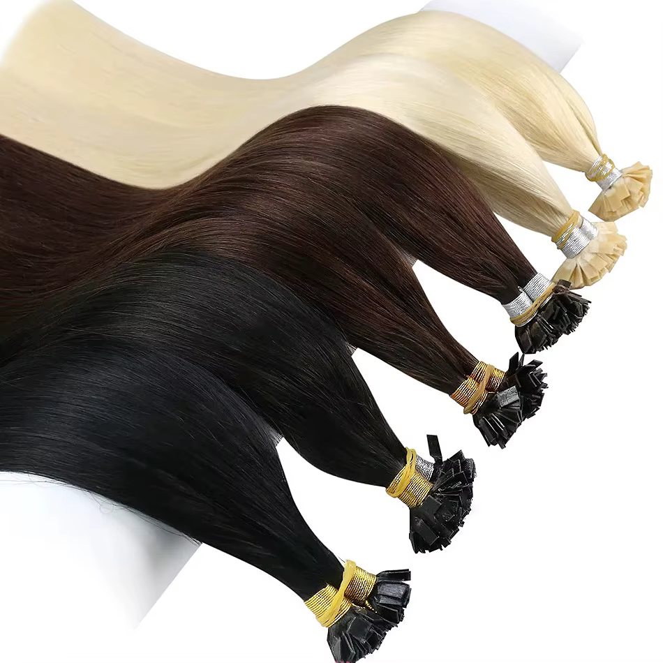Ugeat Extensions de cheveux à pointe plate