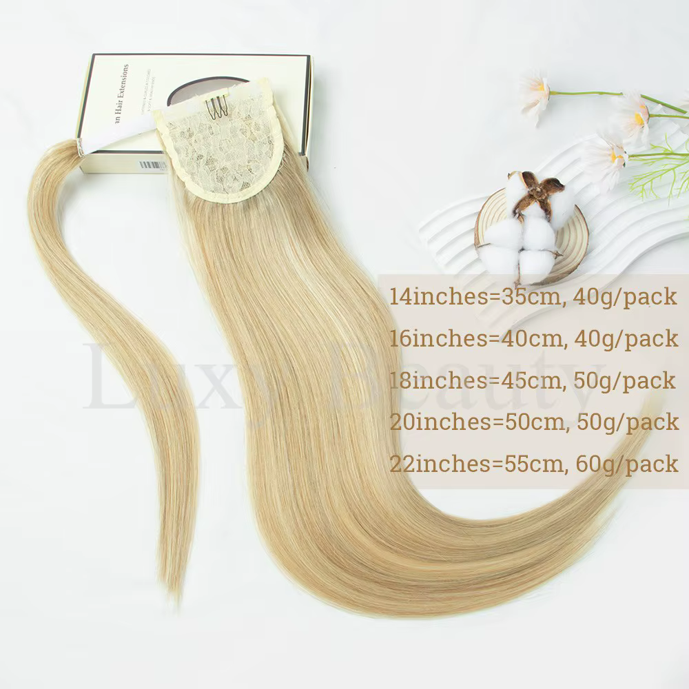 Clip en queue de cheval Extensions de cheveux humains