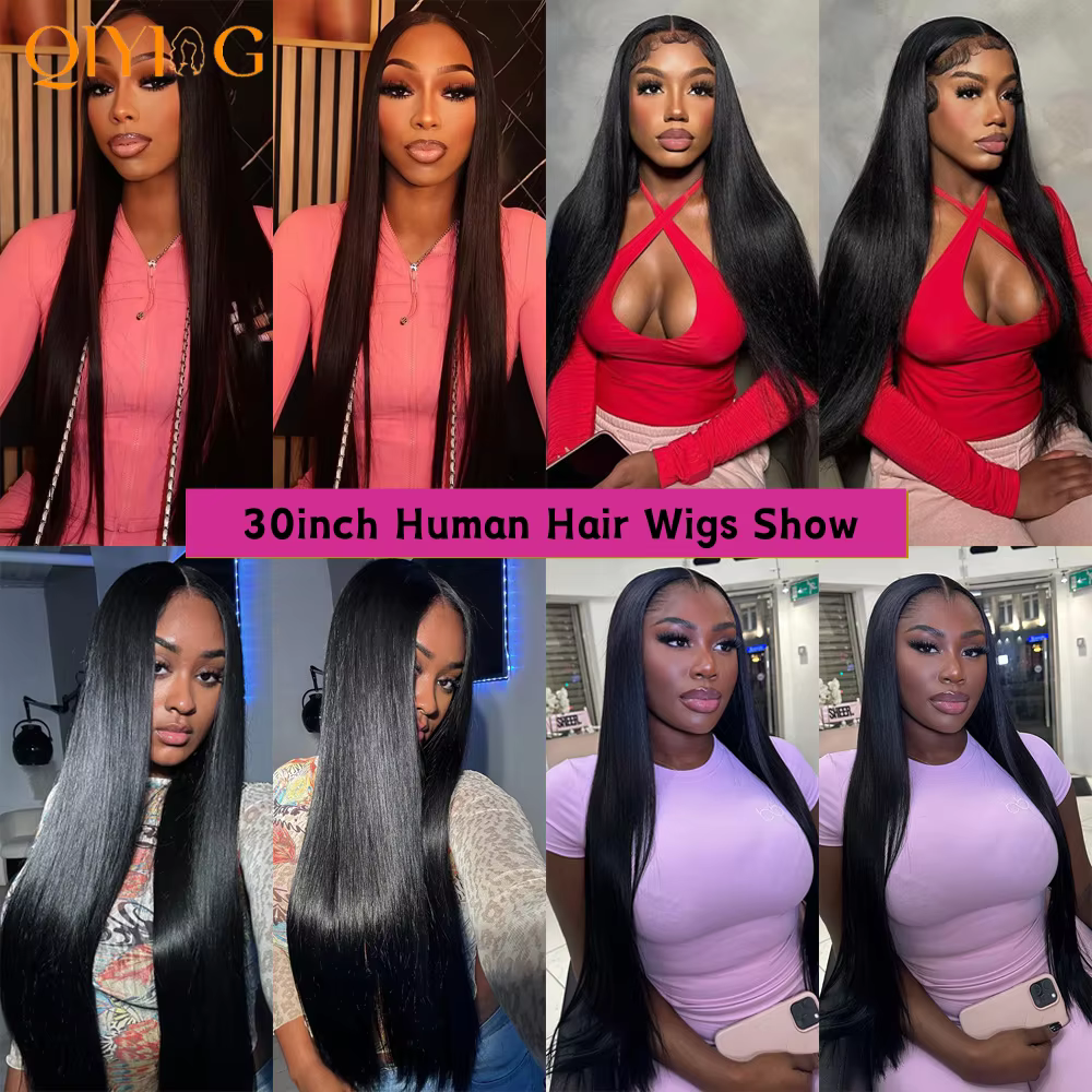 13x6 Straight Perruques Cheveux Humains 30 Inch Wigs Human Hair Perruque Brésilienne