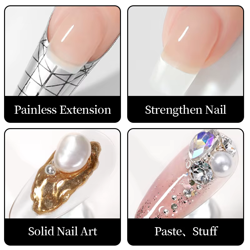 Gel OXXI pour extension d'ongles, manucure, poly-gel, 56 ml, gel UV LED, vernis semi-permanent, nude naturel, vernis acrylique