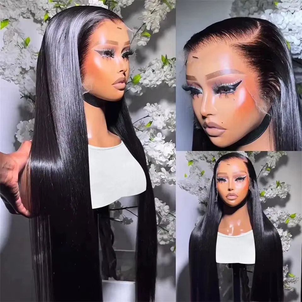 Perruque Lace Frontal Wig synthétique lisse et douce