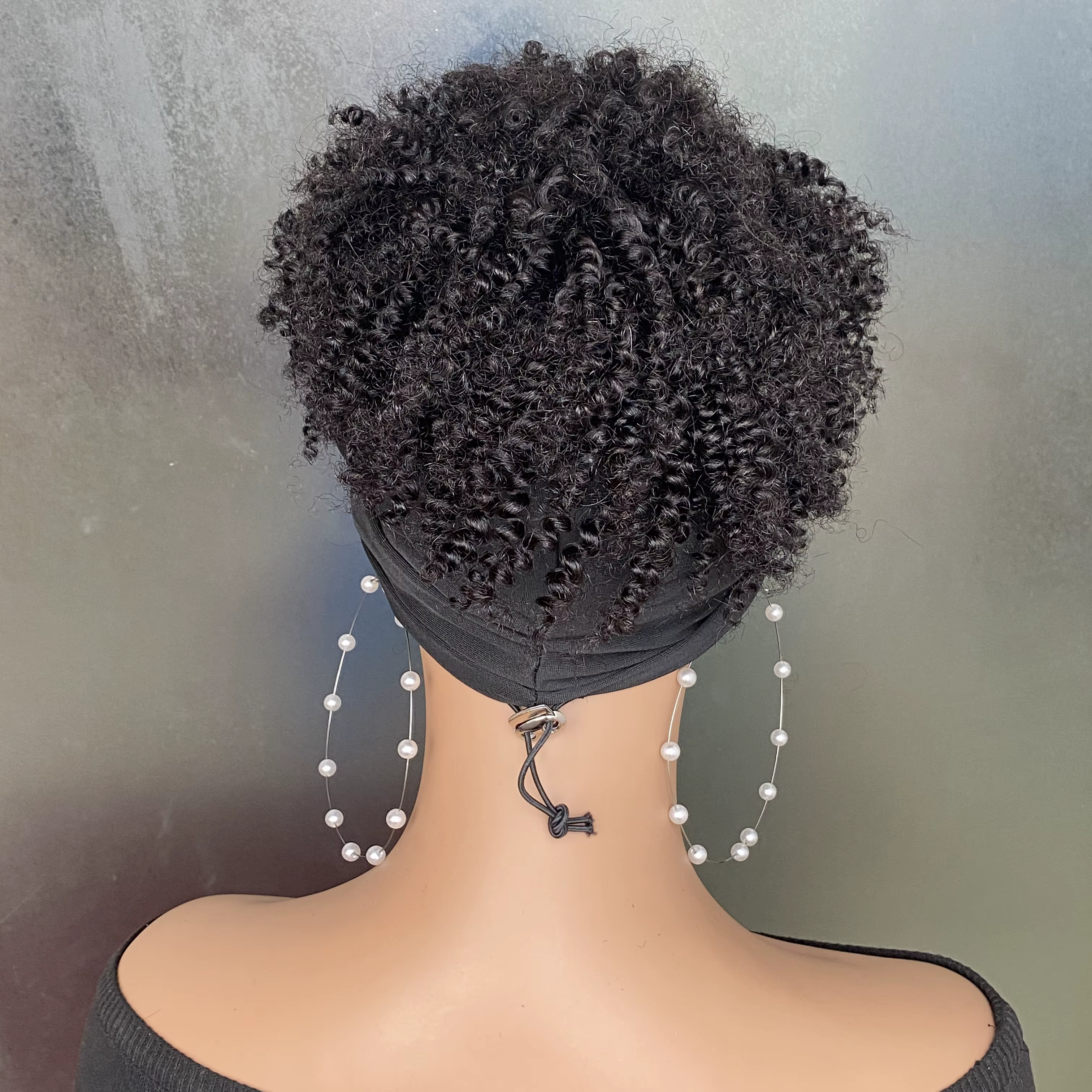 Perruque bandeau faite à la Machine de cheveux humains Remy avec des perruques Afro bouclées
