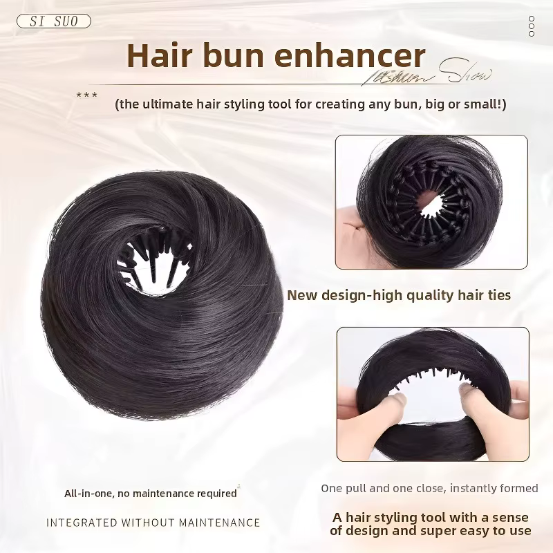 Chignon synthétique magique avec Clips élastiques circulaires