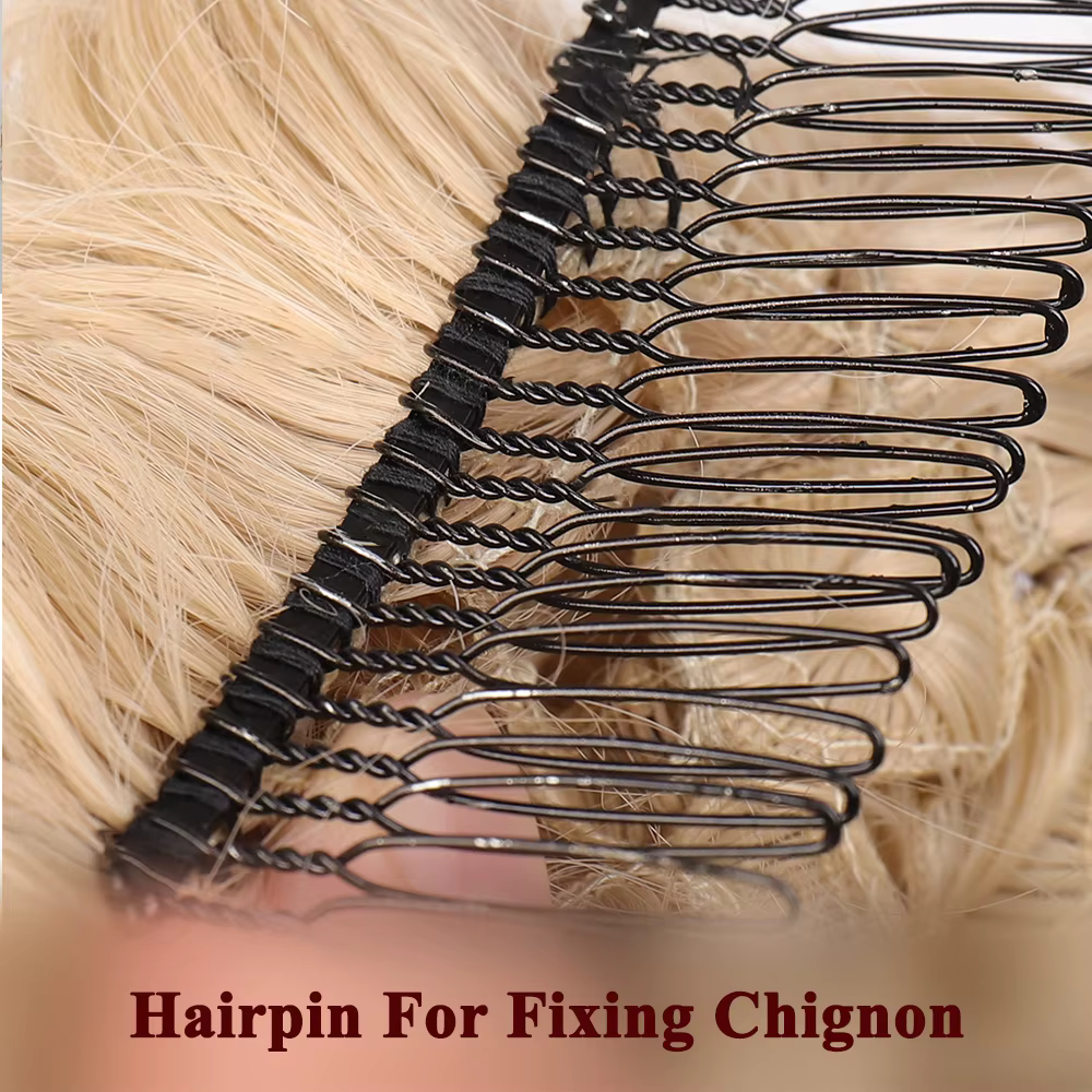 Extension de chignon à clipser synthétique pour femme