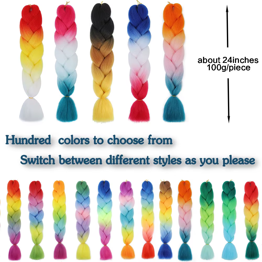 AZCalls EEN-Extensions de Tresses Synthétiques pour Enfants