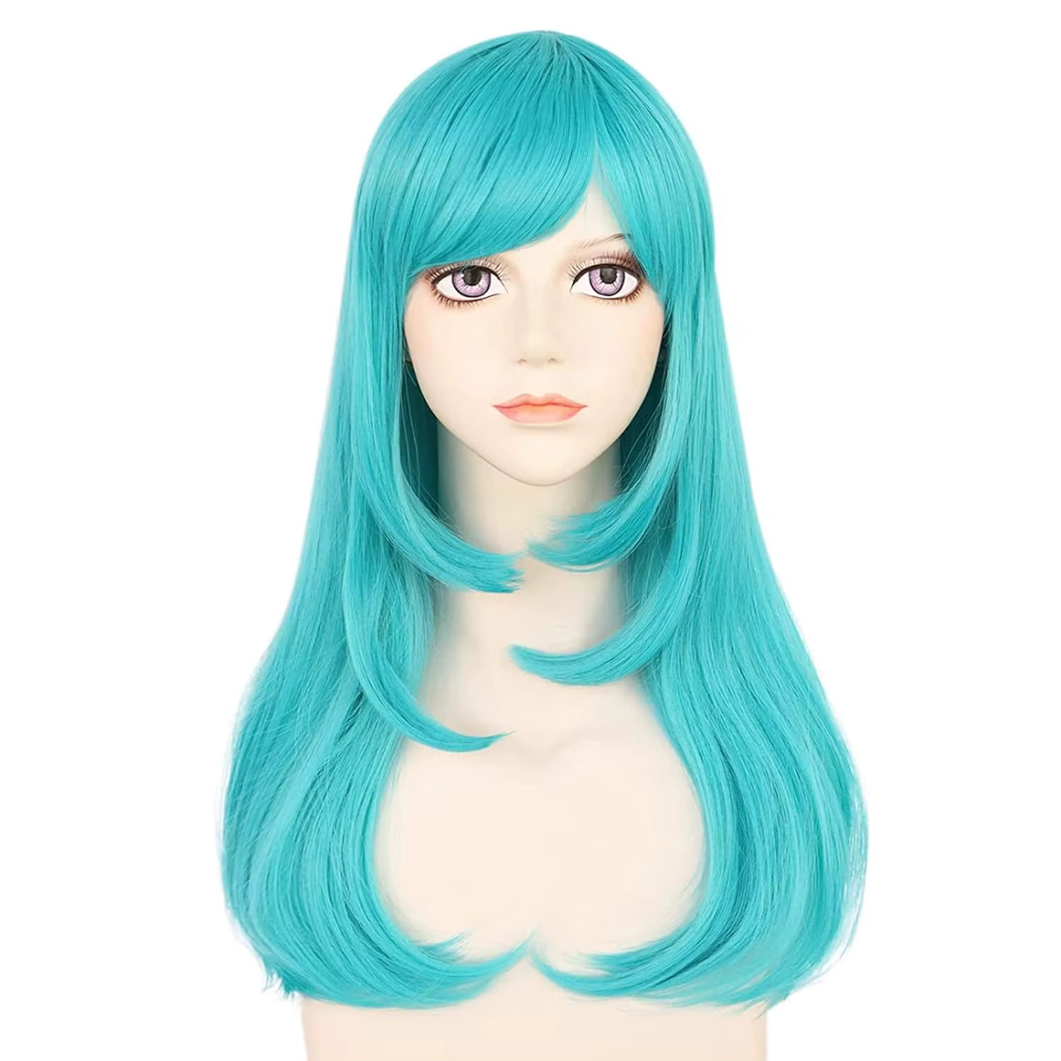 Perruque de cosplay Blue Dragon Ball Bulma pour Halloween