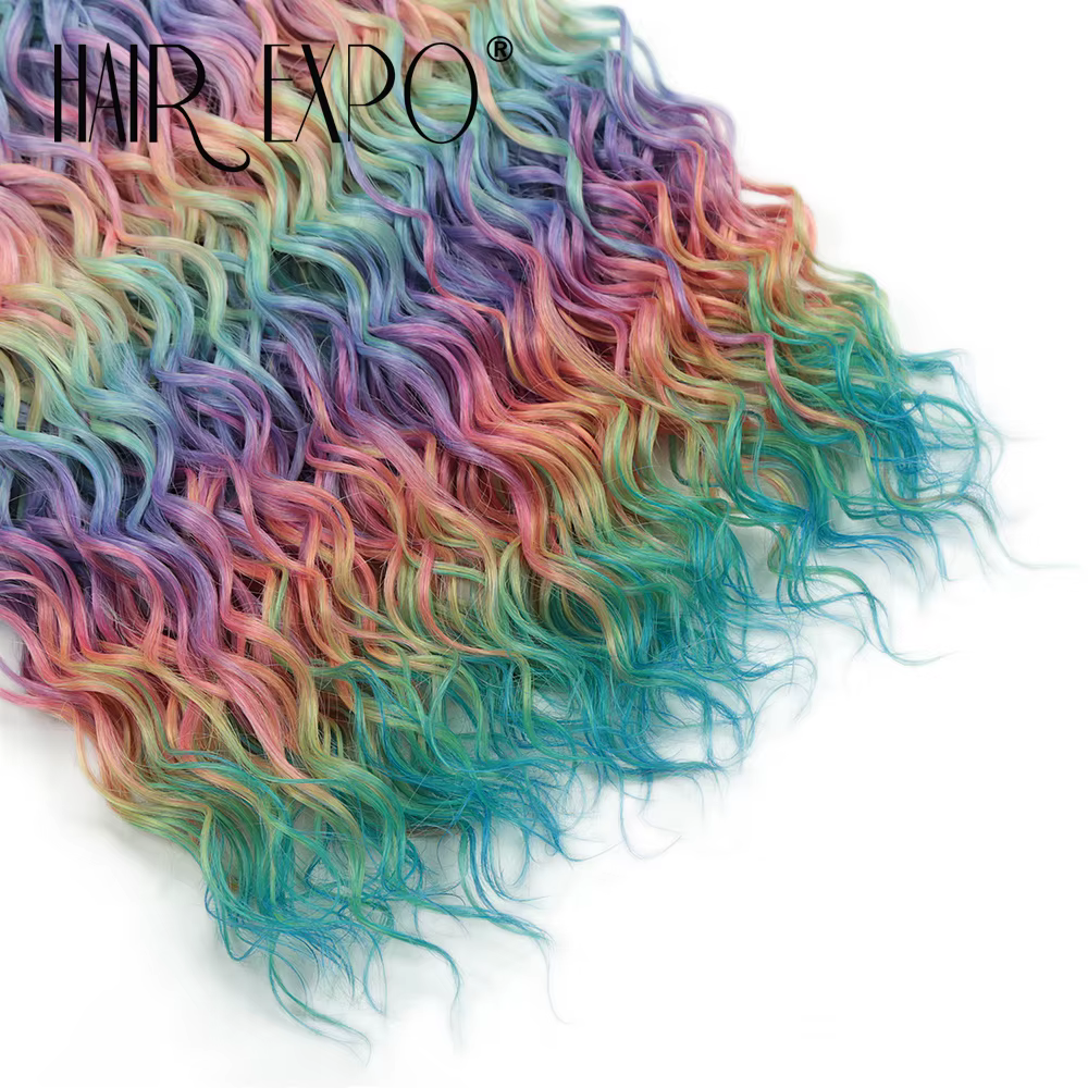 3 pièces 18 pouces Jessica cheveux vague profonde torsion synthétique Crochet