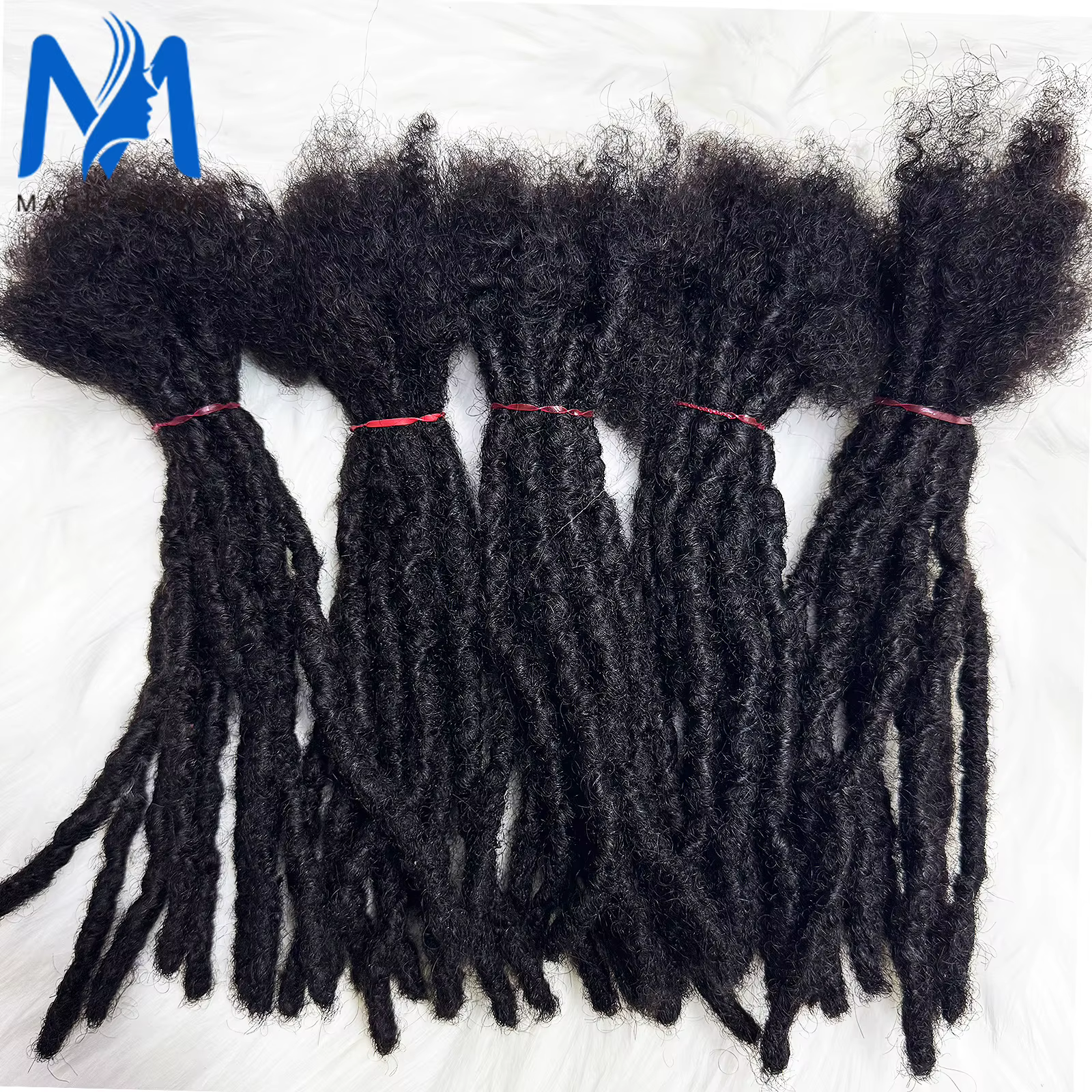 100% Extensions de cheveux humains Dreadlock pour tresses au Crochet 0.6 cm de largeur