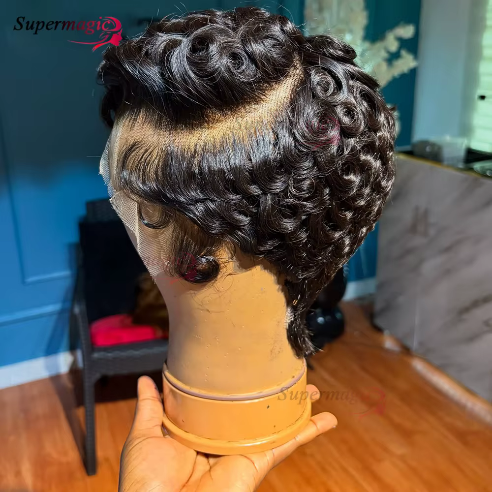 Perruques Chioma Pixie Curls 13x4 Lace Front sans colle