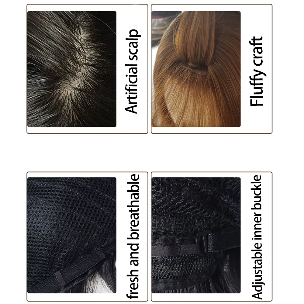 Cheveux courts ultraviolets synthétiques pour hommes