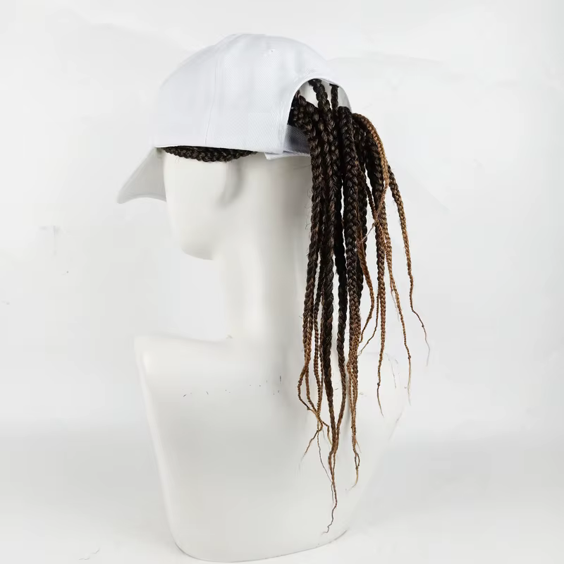 Ensemble d'extensions de cheveux tressés synthétiques pour hommes et femmes