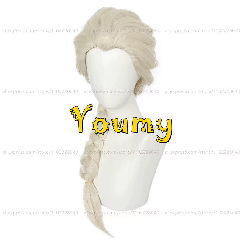 Perruque Anime Princesse Elsa pour Femme
