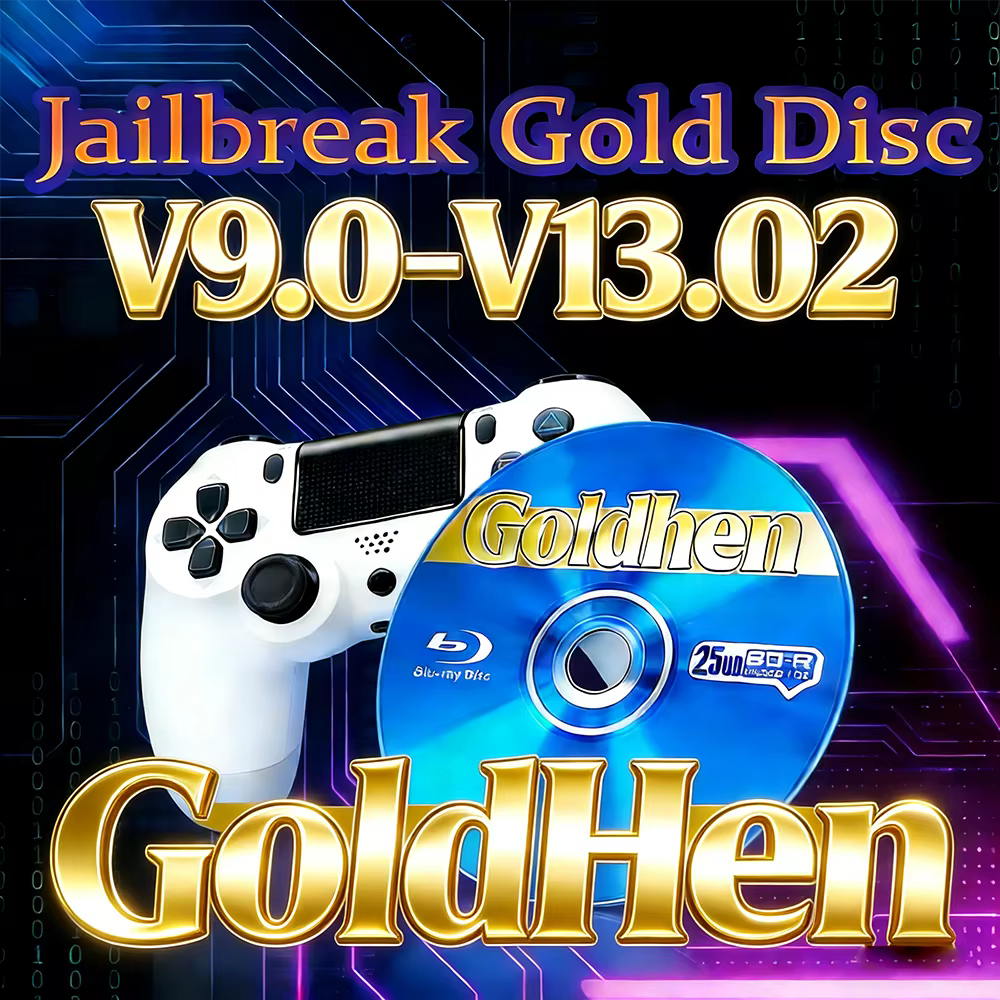 Ultimate GoldHEN pour Ps4 Jailbreak Disc V9.0–12.52 Bootable Eject Payload 1-Click Boot Tool 13.0-13.02 Jailbreak Disc