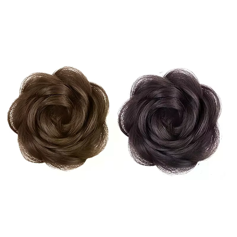 Chignon synthétique avec pince bec de canard