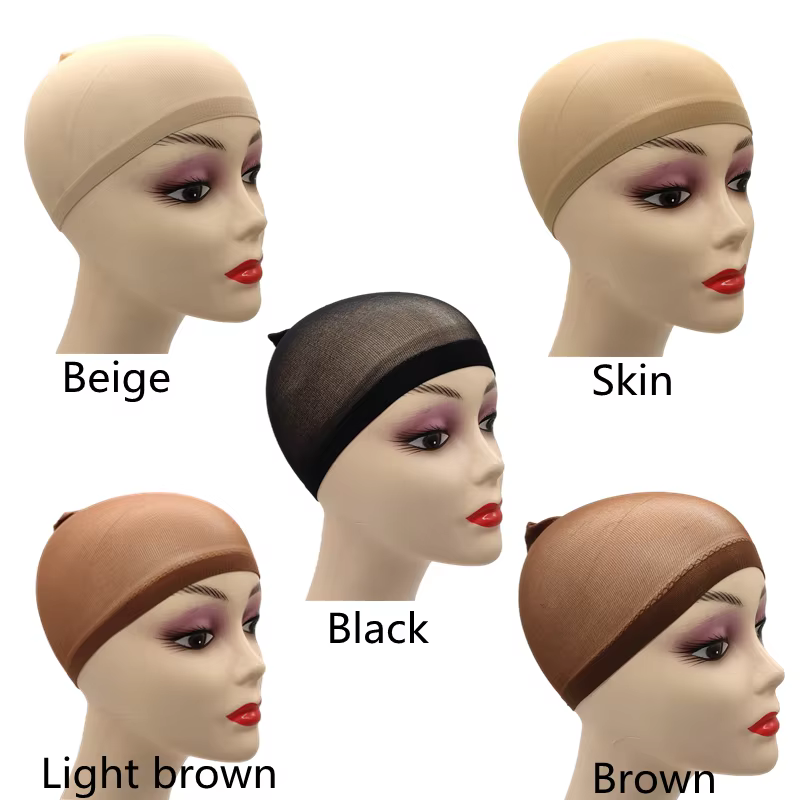 1/6/12 sacs maille en Nylon ventilé bas nu bonnet de perruque filets à cheveux extensible extrémité fermée peau Super