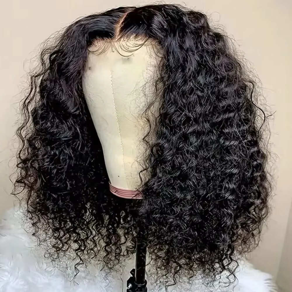 Perruque Lace Front Courte Bob Bouclée 13x4 Style Vietnamien