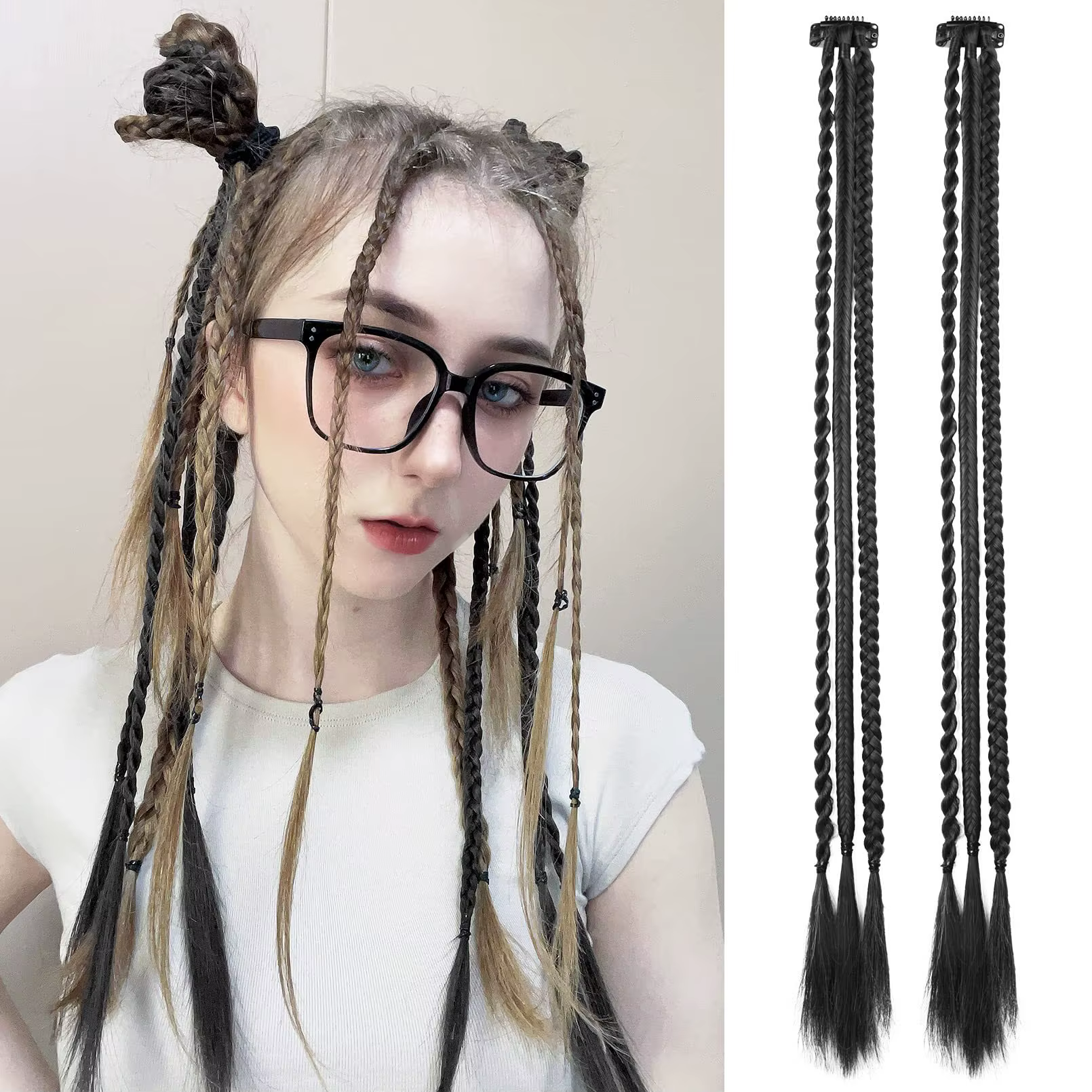 Extensions de cheveux tressés à Clip
