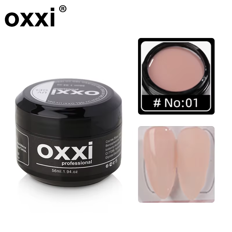 Gel OXXI pour extension d'ongles, manucure, poly-gel, 56 ml, gel UV LED, vernis semi-permanent, nude naturel, vernis acrylique